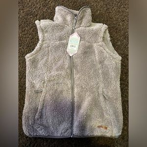 Free Country - NWT - Women's size Small Plush Vest, Teal Blue, Super Soft & Warm